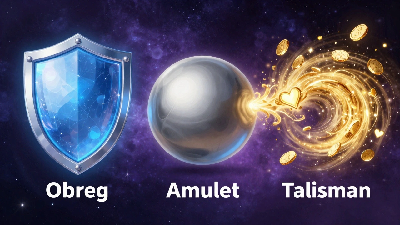 Концептуальное изображение щита, сферы и золотого магнита, притягивающего блага